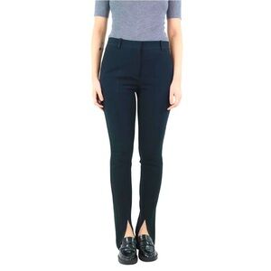 Victoria Beckham Black Stretch Wool Blend Tailored Slim Fit Pants Size 8